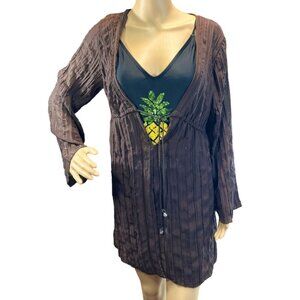 (6 for $25) Dotti Plunging V Neck Bikini Cover Up Beach Dress Size Small